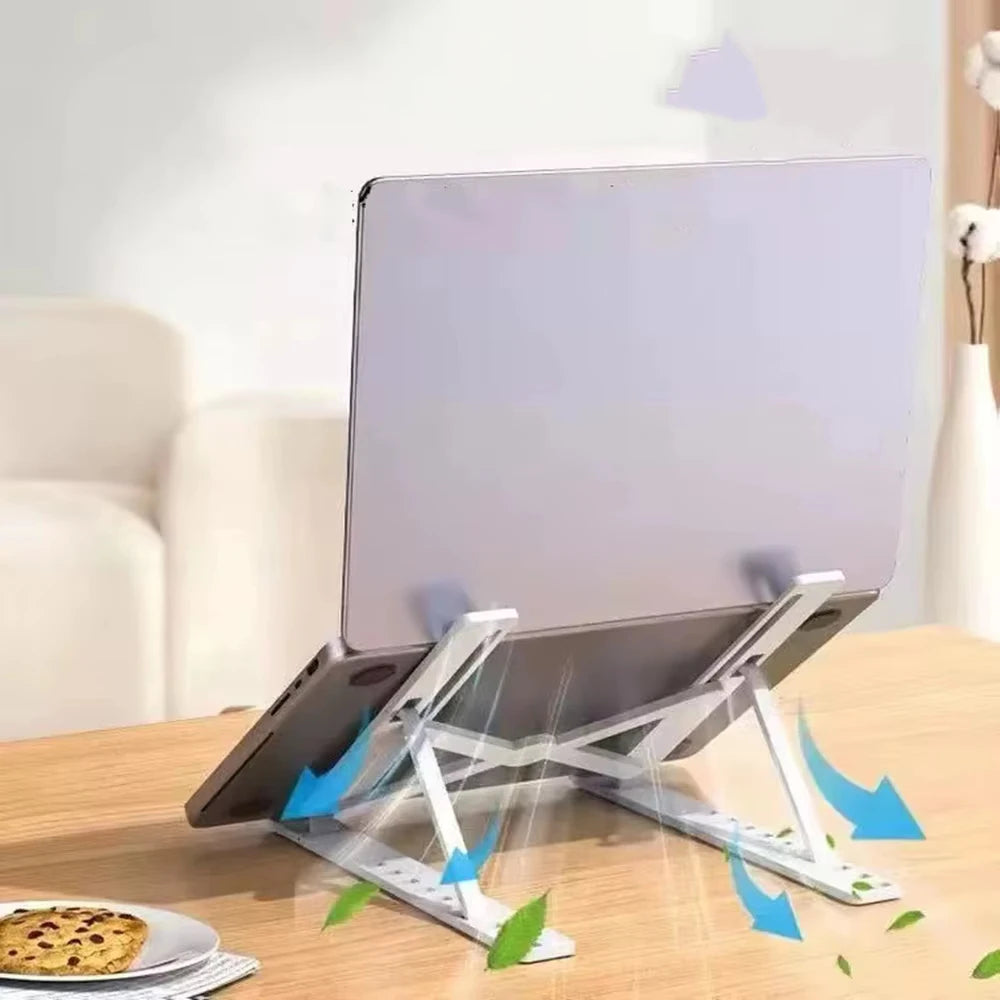 Support PC portable en aluminium pliable