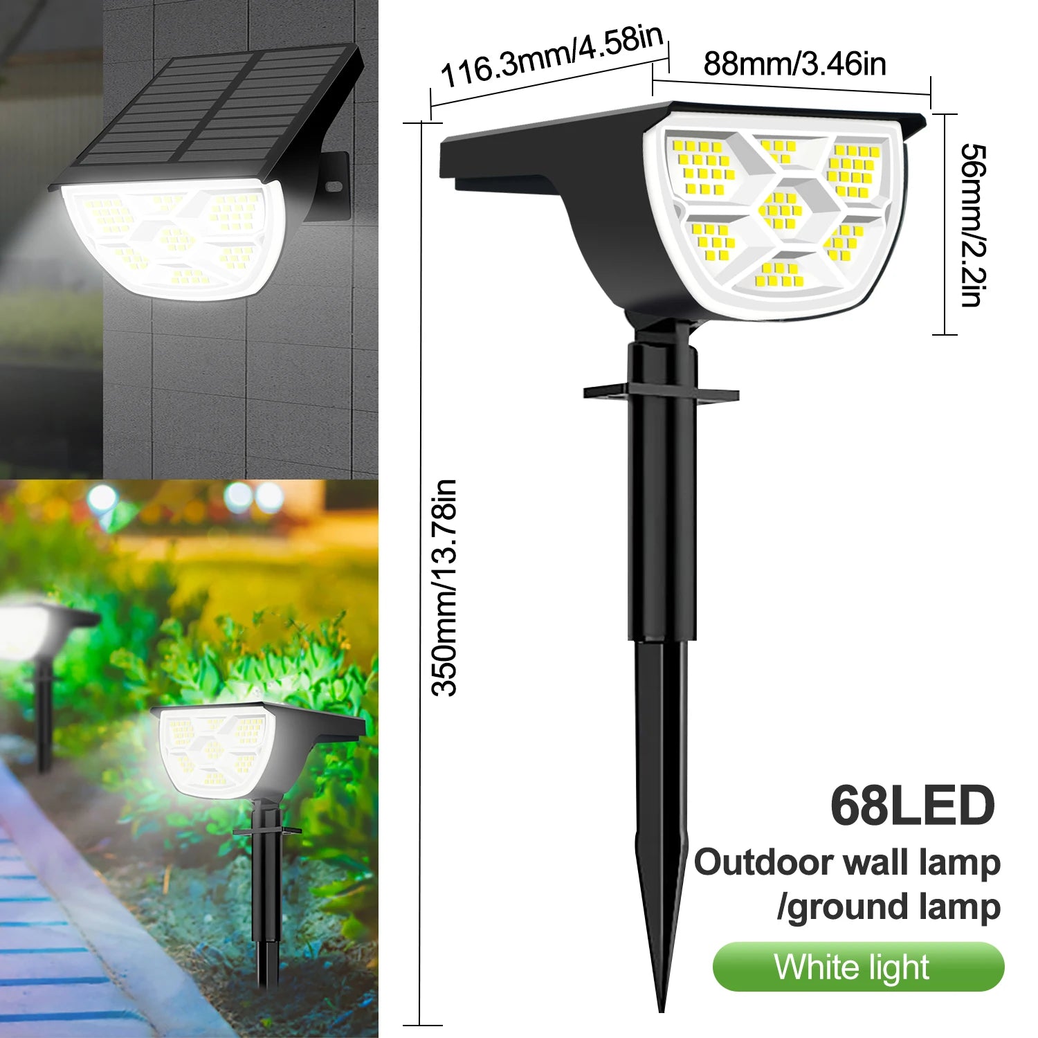 Éclairage solaire de jardin – étanche & sans fil