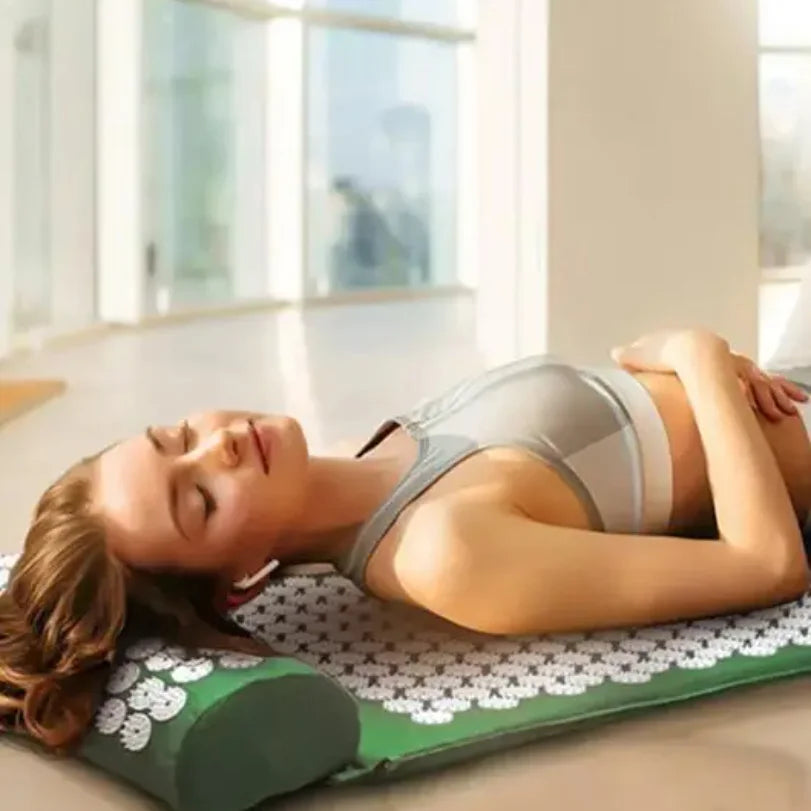 Tapis d'acupression + coussin – rituel détente