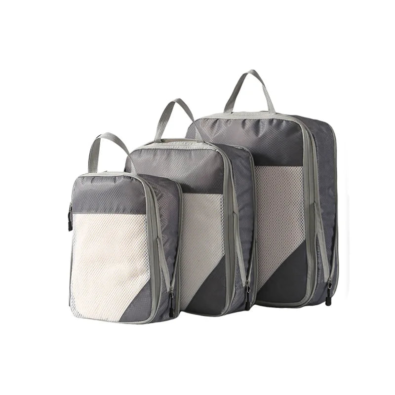 Cubes de rangement de voyage à compression – lot de 3