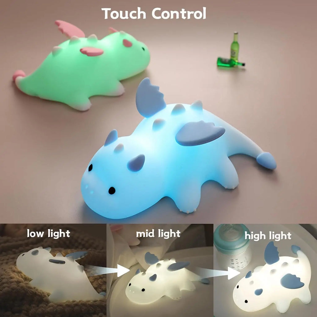 Veilleuse bébé en silicone – lumière douce tactile
