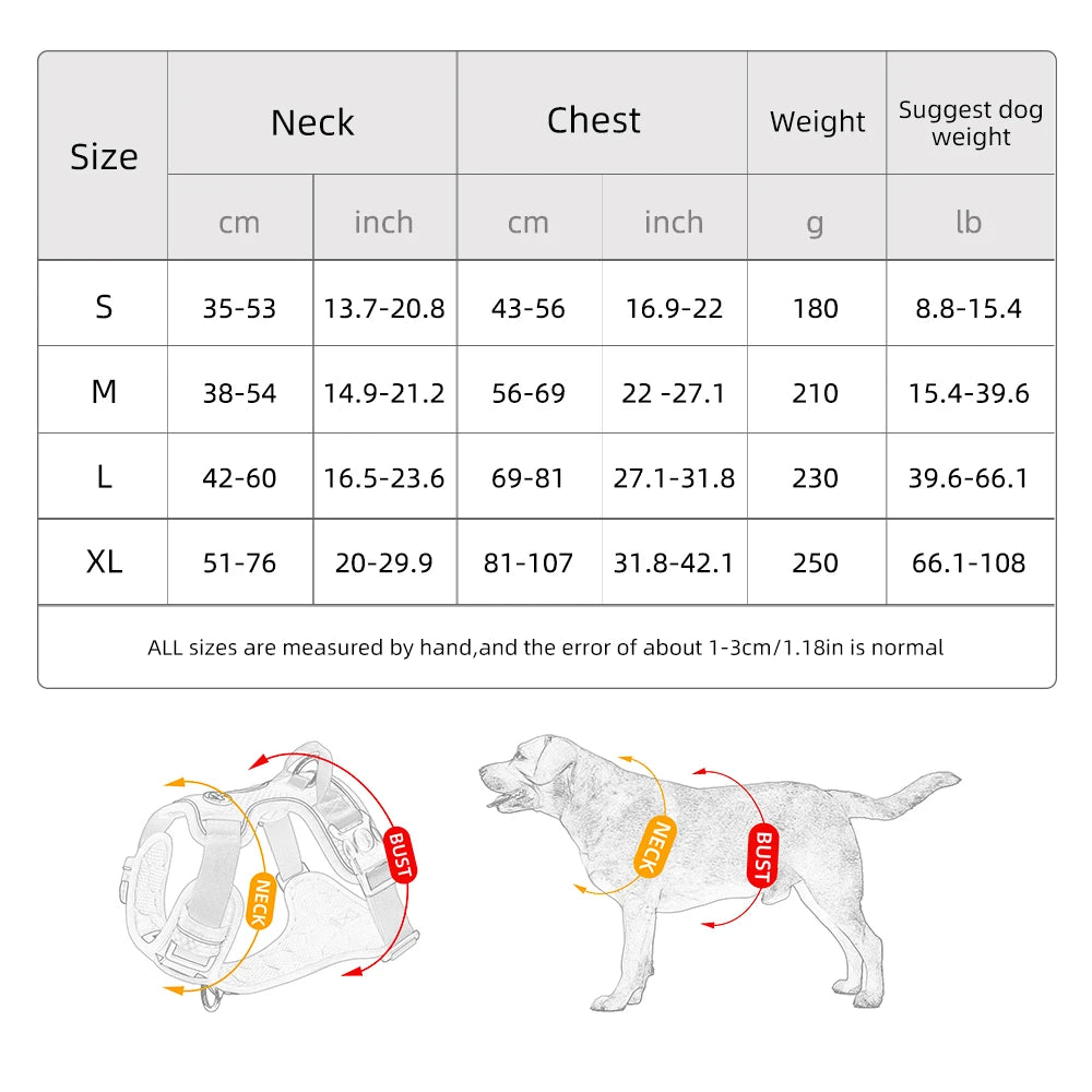 Harnais anti-traction réglable pour chien + laisse