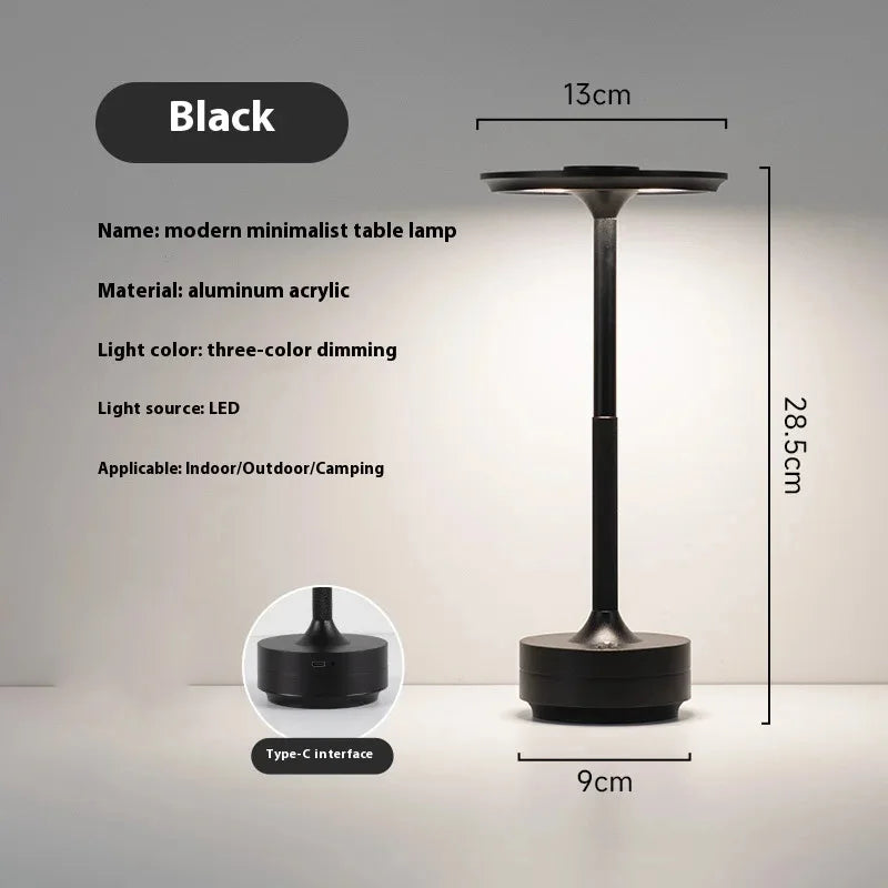 Lampe de table LED sans fil rechargeable – veilleuse tactile rechargeable
