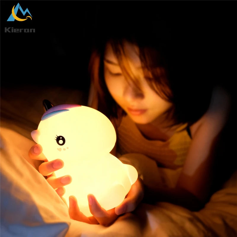 Veilleuse bébé en silicone – lumière douce tactile