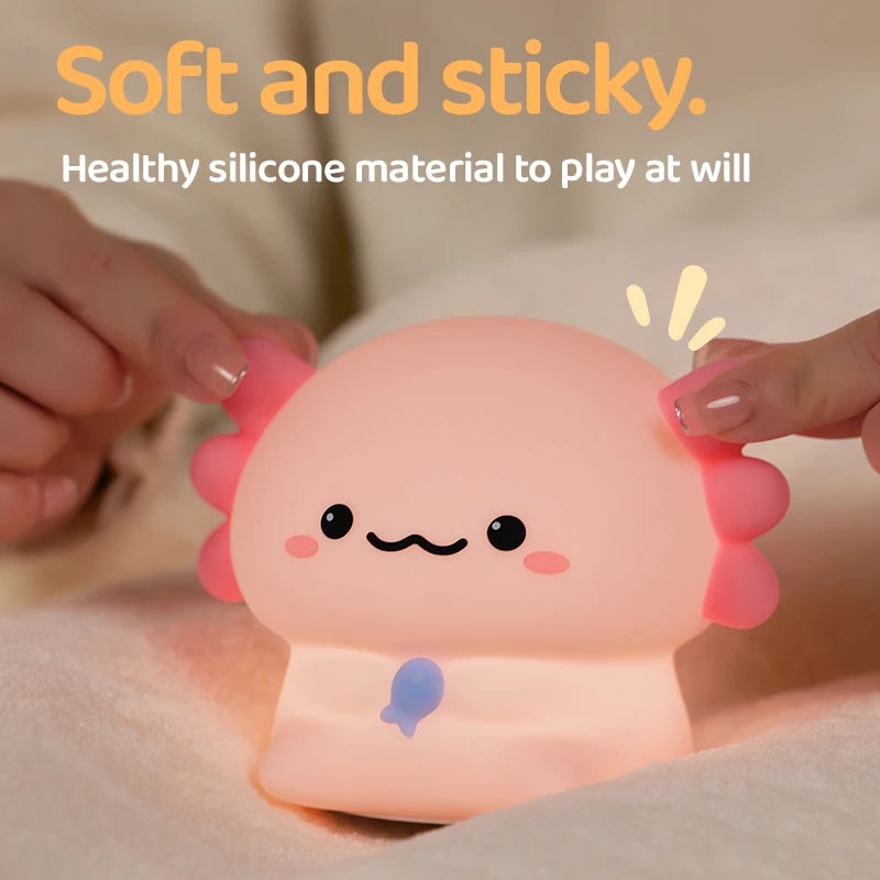 Veilleuse bébé en silicone – lumière douce tactile