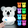 Veilleuse bébé en silicone – lumière douce tactile – télécommande