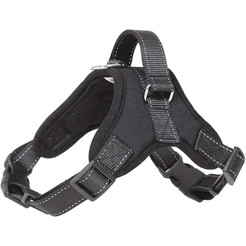 Harnais anti-traction réglable pour chien + laisse