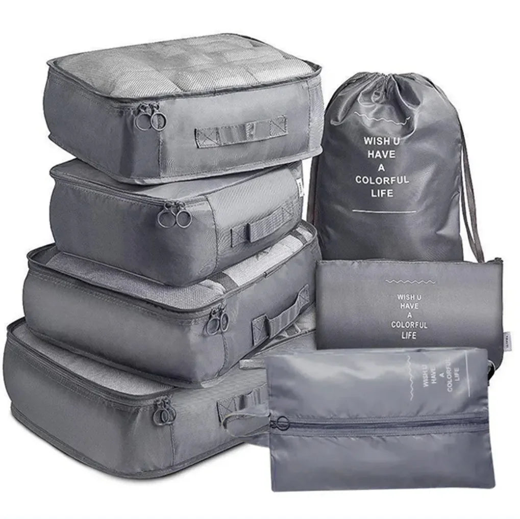 Cubes de rangement de voyage à compression – lot de 7