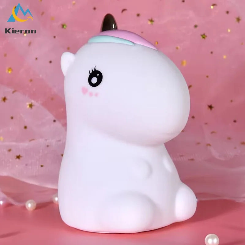Veilleuse bébé en silicone – lumière douce tactile