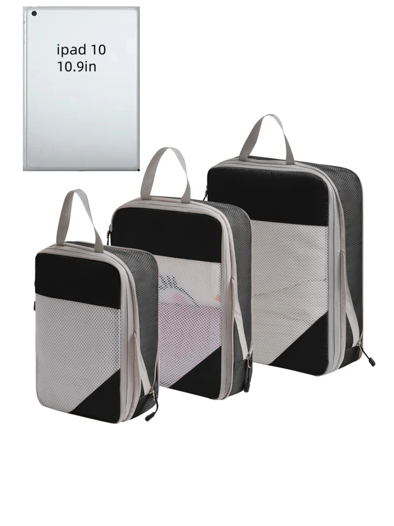 Cubes de rangement de voyage à compression – lot de 3