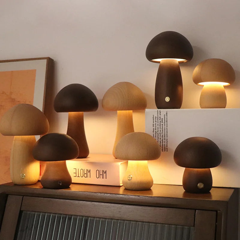 Lampe champignon LED sans fil – lampe de chevet tactile (USB-C)