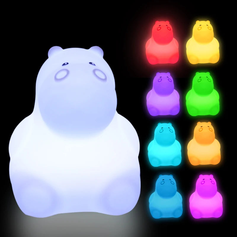 Veilleuse bébé en silicone – lumière douce tactile