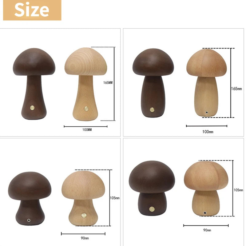 Lampe champignon LED sans fil – lampe de chevet tactile (USB-C)