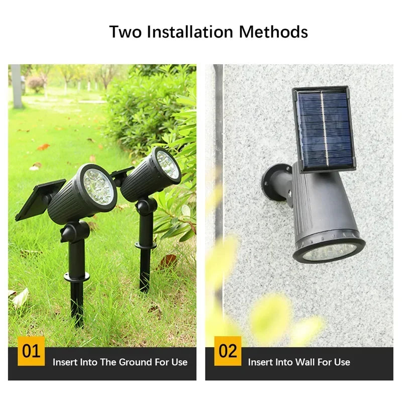 Éclairage solaire de jardin – étanche & sans fil