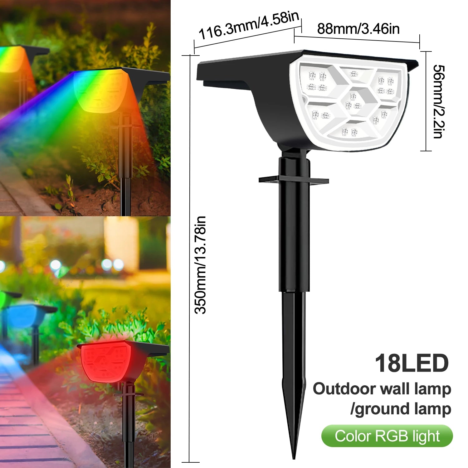 Éclairage solaire de jardin – étanche & sans fil