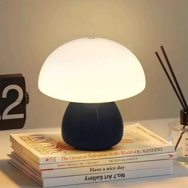 Petite lampe champignon LED tactile – veilleuse rechargeable