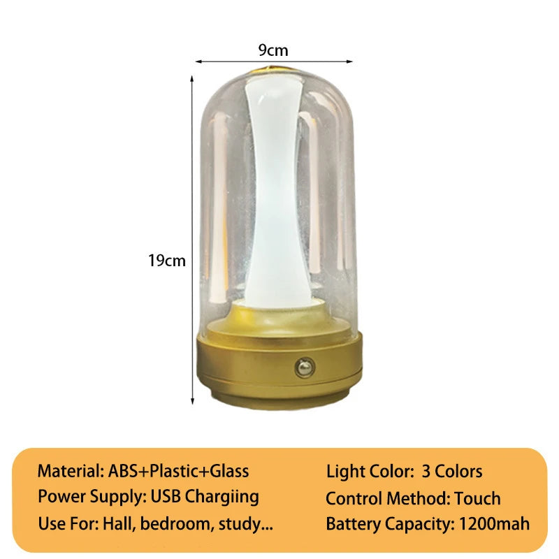 Lampe champignon tactile à intensité variable – lampe d'ambiance rechargeable