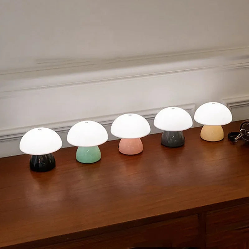 Lampe champignon LED tactile à intensité variable – USB rechargeable