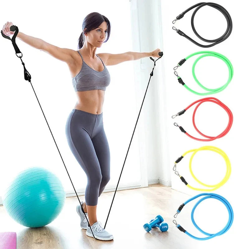 Bandes de résistance élastiques – set fitness – lot de 11