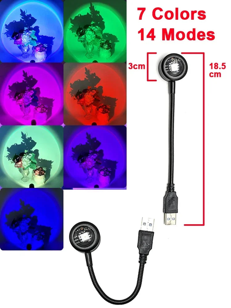 Lampe coucher de soleil – veilleuse d'ambiance USB