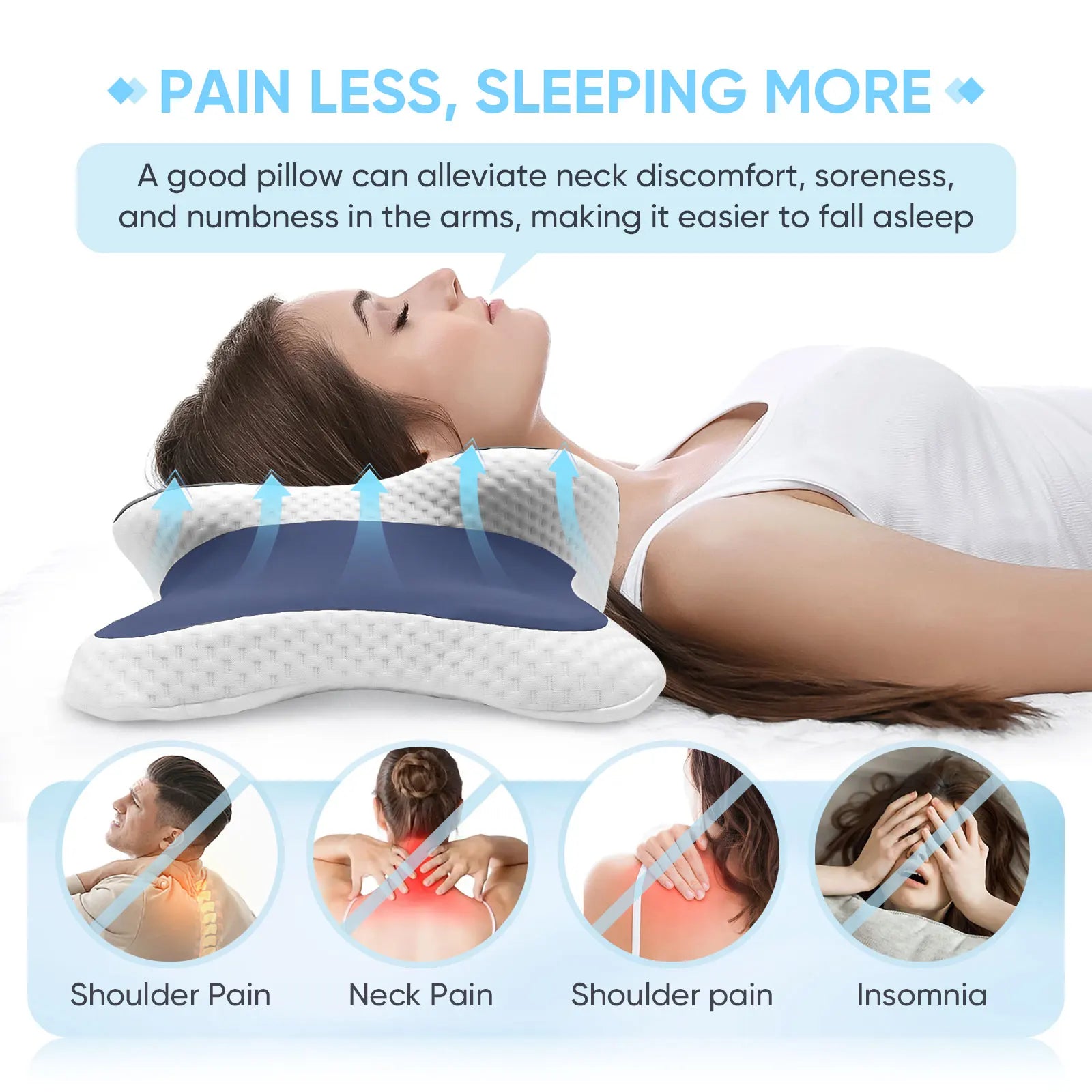 Oreiller ergonomique à mémoire de forme