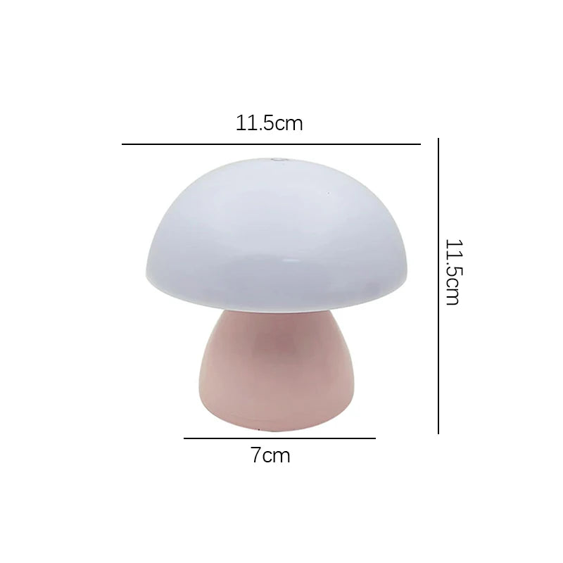 Petite lampe champignon LED tactile – veilleuse rechargeable