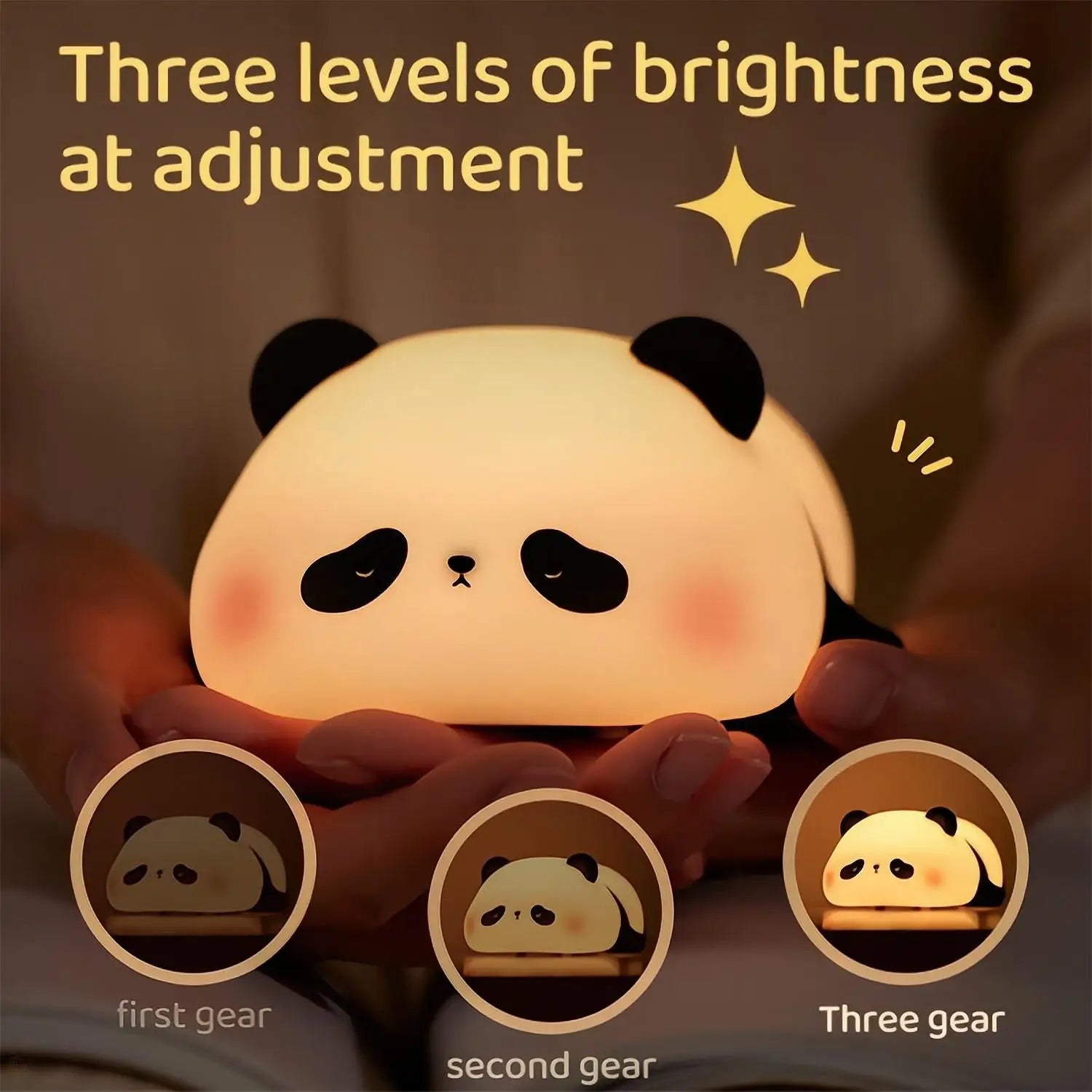 Veilleuse bébé en silicone – lumière douce tactile