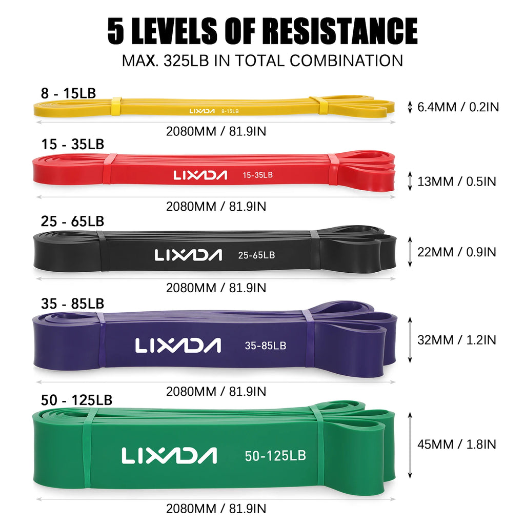 Bandes de résistance élastiques – set fitness