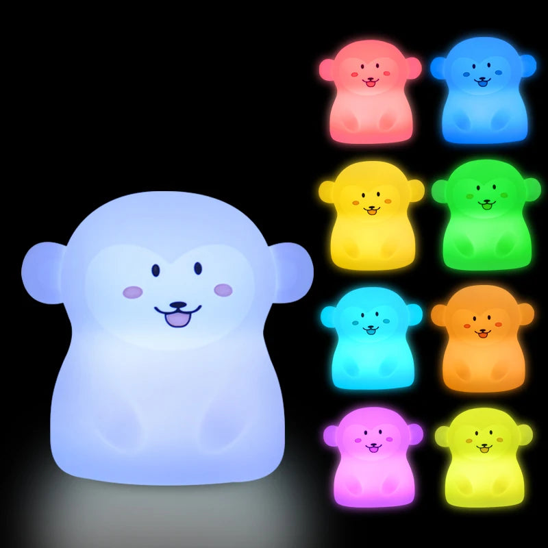 Veilleuse bébé en silicone – lumière douce tactile