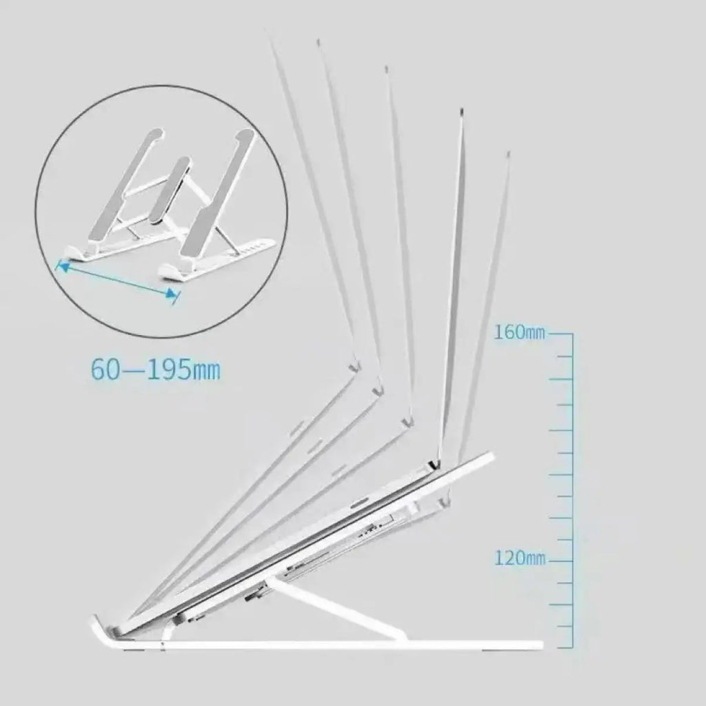 Support PC portable en aluminium pliable
