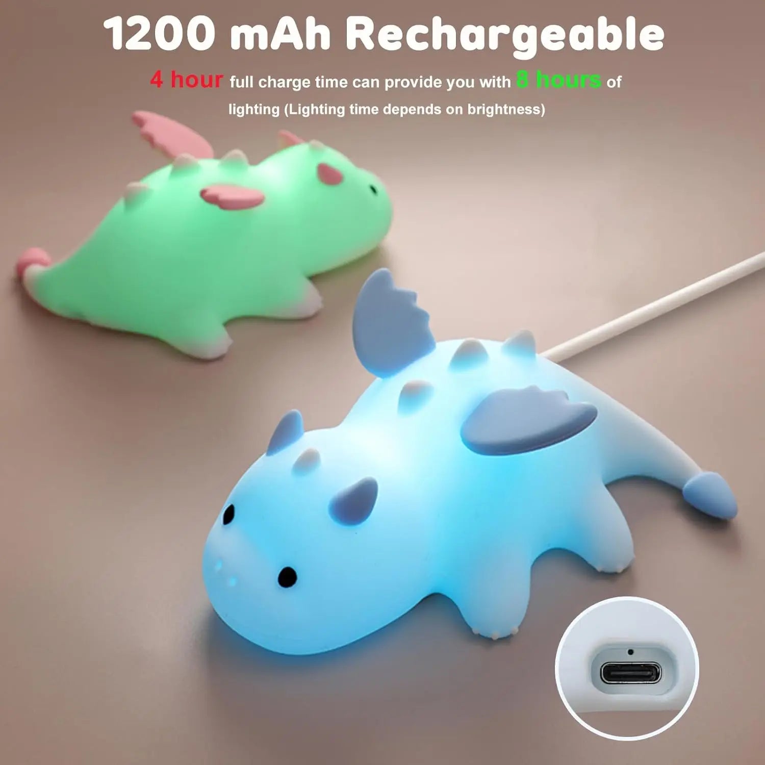 Veilleuse bébé en silicone – lumière douce tactile