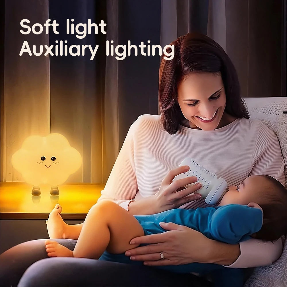 Veilleuse bébé en silicone – lumière douce tactile