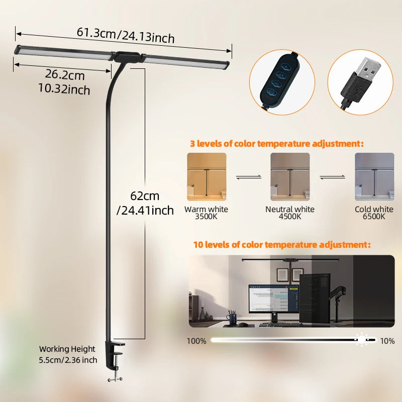 Barre lumineuse d'écran LED – sans reflet