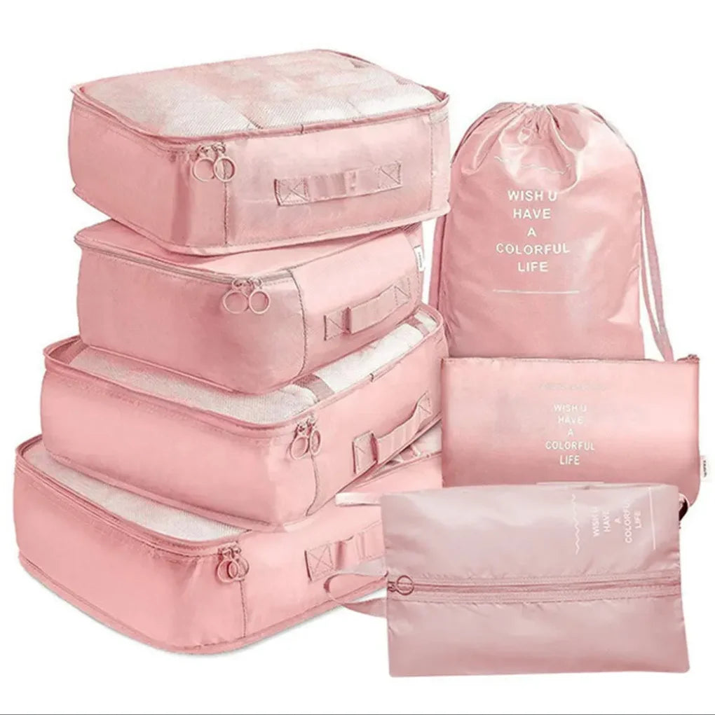 Cubes de rangement de voyage à compression – lot de 7