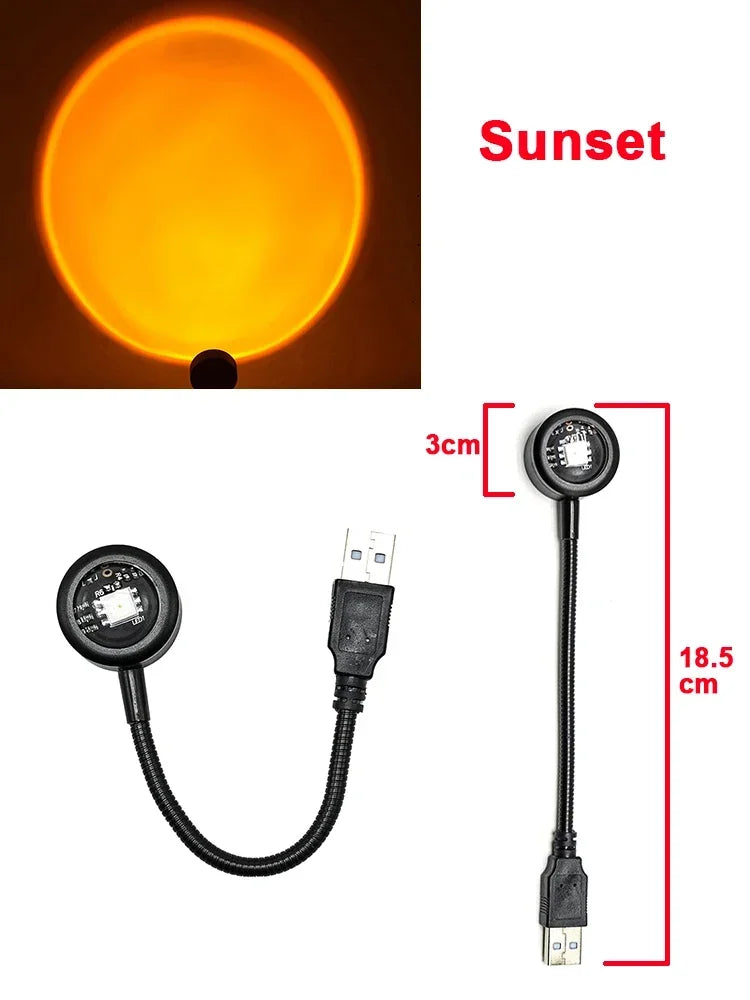 Lampe coucher de soleil – veilleuse d'ambiance USB