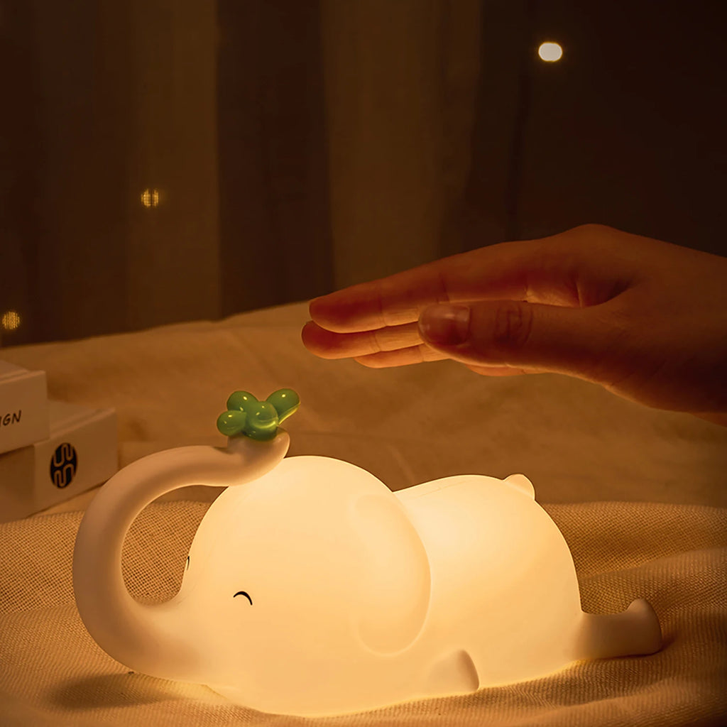 Veilleuse bébé en silicone – lumière douce tactile