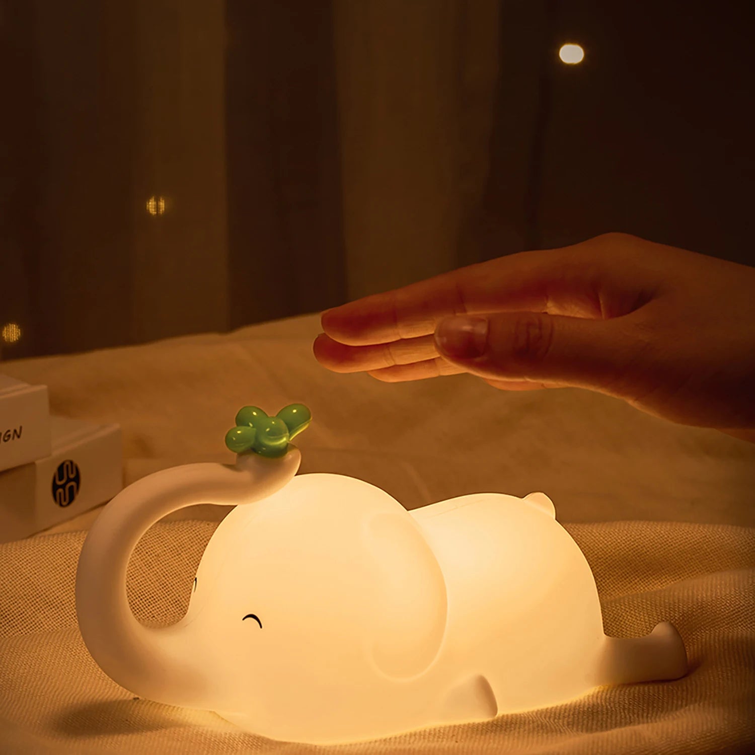 Veilleuse bébé en silicone – lumière douce tactile
