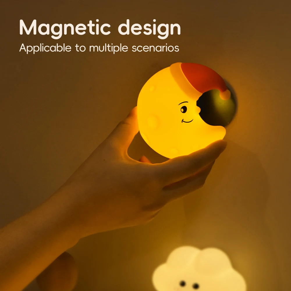 Veilleuse bébé en silicone – lumière douce tactile