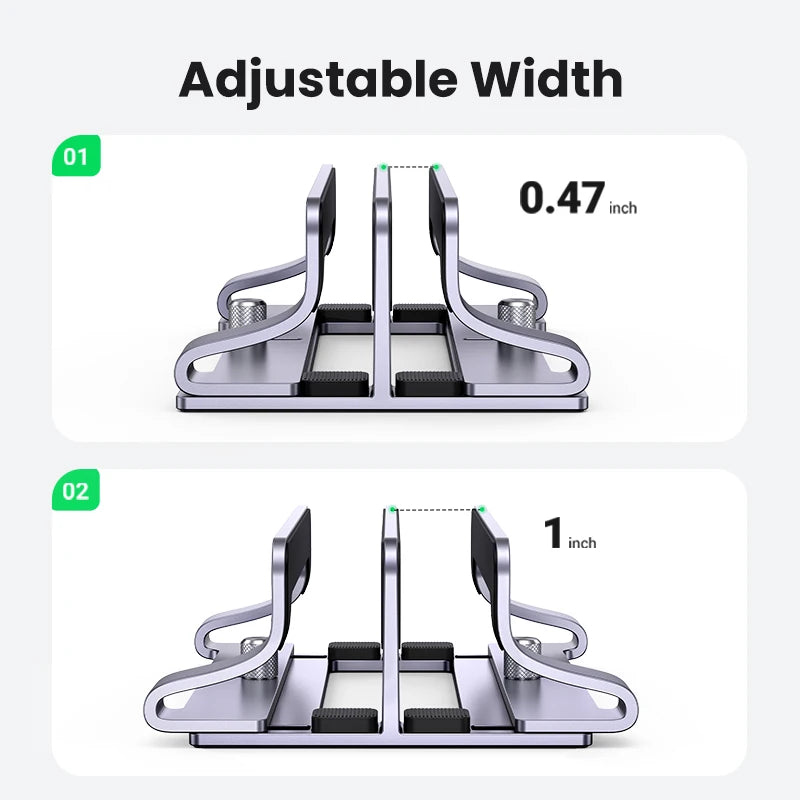 Support PC portable en aluminium pliable