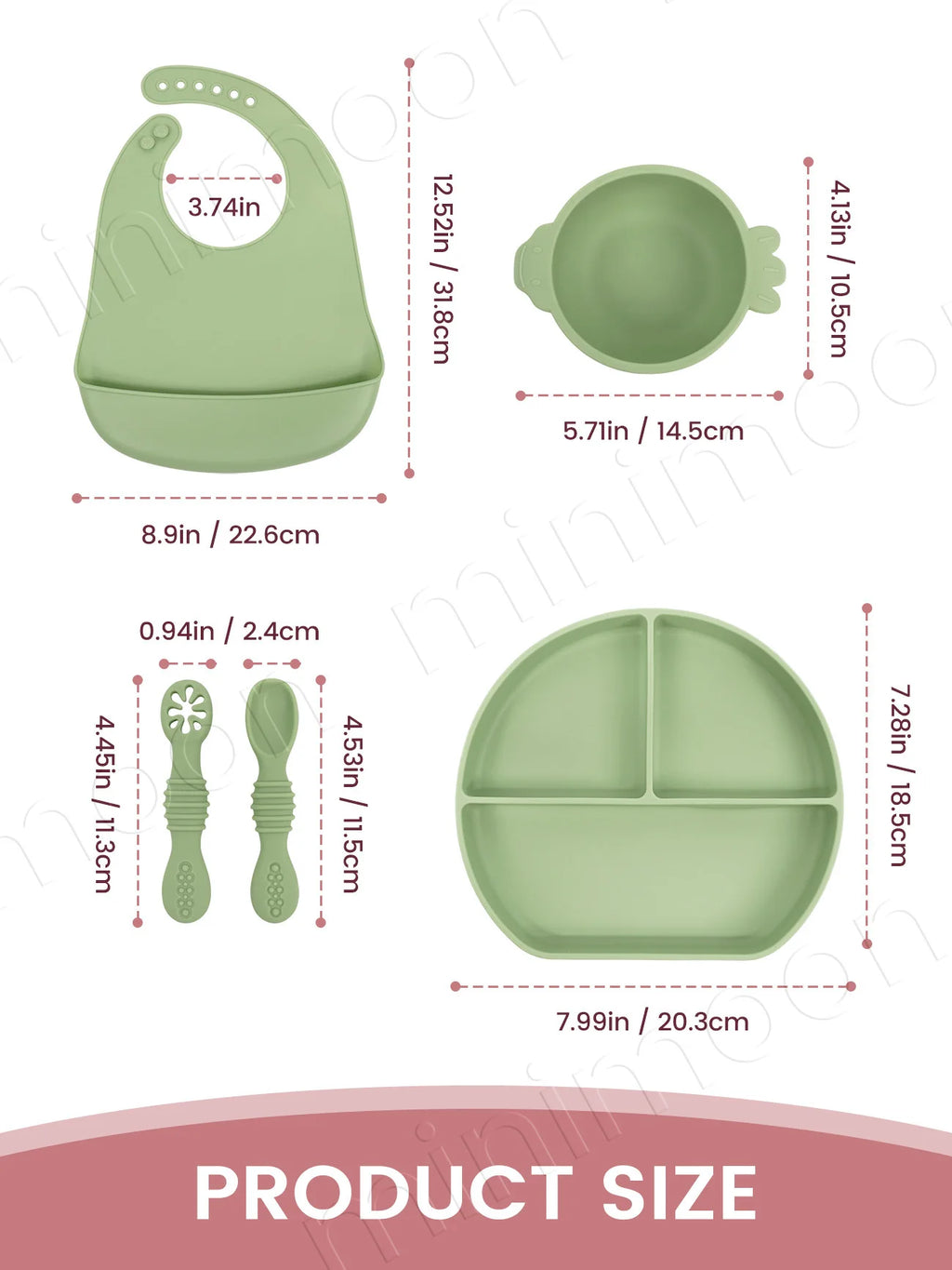 Veilleuse bébé en silicone – lumière douce tactile – lot de 5