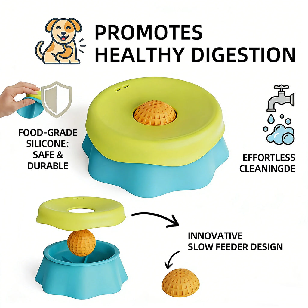 Gamelle anti-glouton pour chien & chat