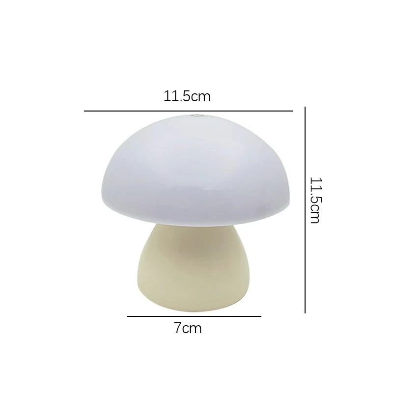 Petite lampe champignon LED tactile – veilleuse rechargeable