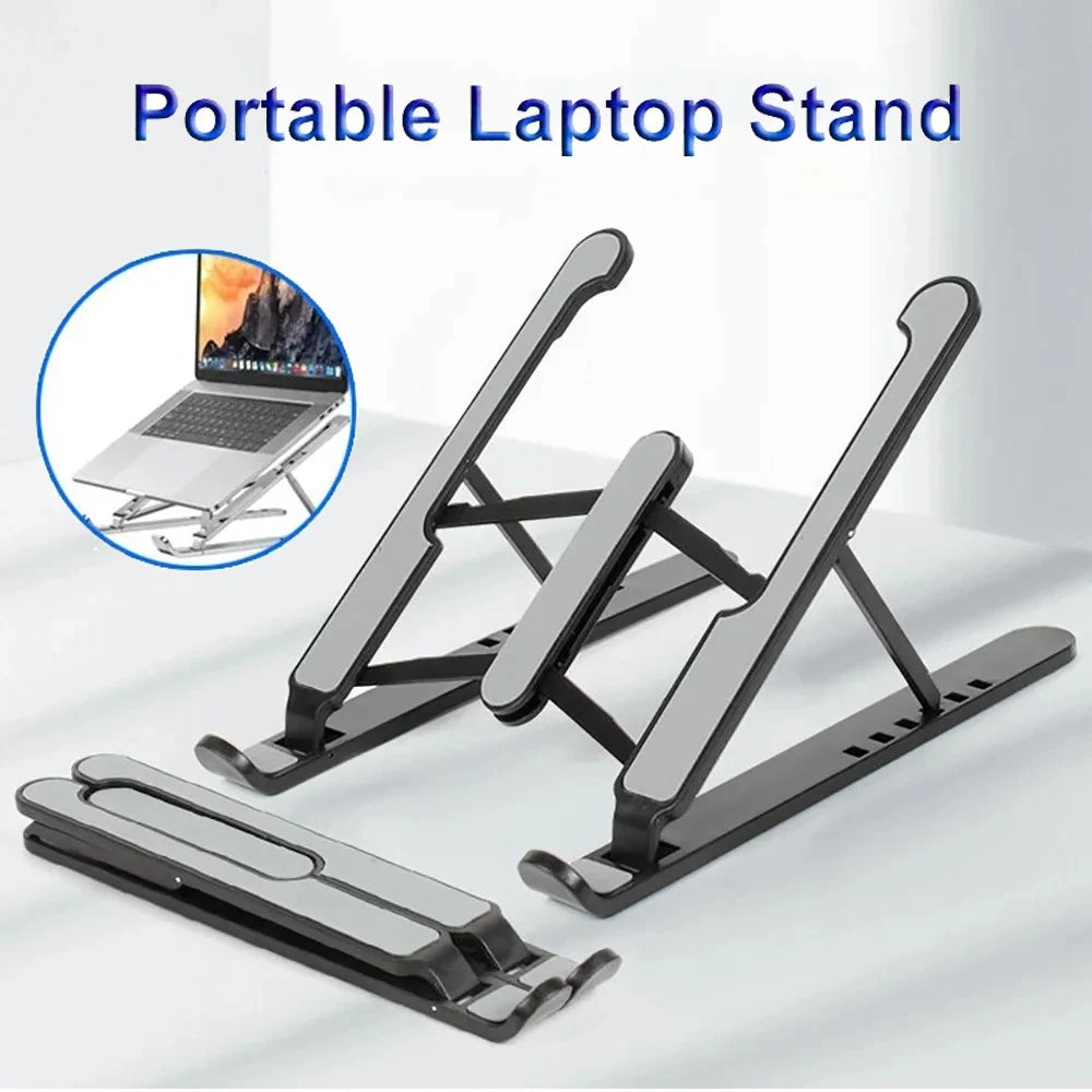 Support PC portable en aluminium pliable