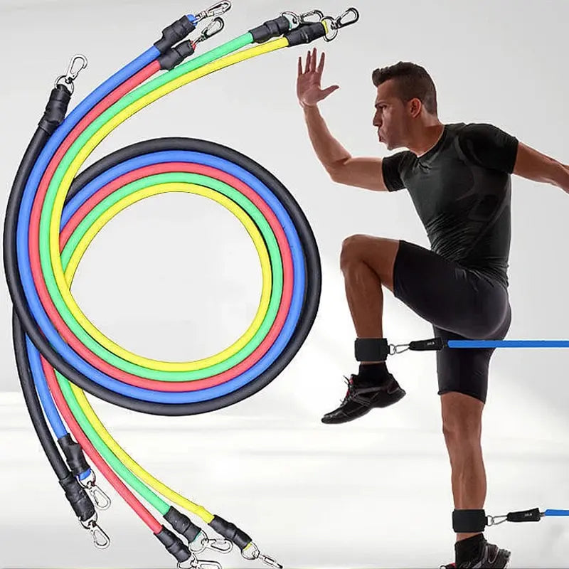 Bandes de résistance élastiques – set fitness – lot de 11
