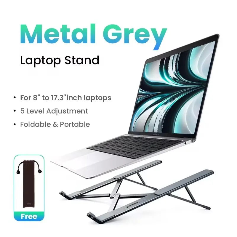 Support PC portable en aluminium pliable