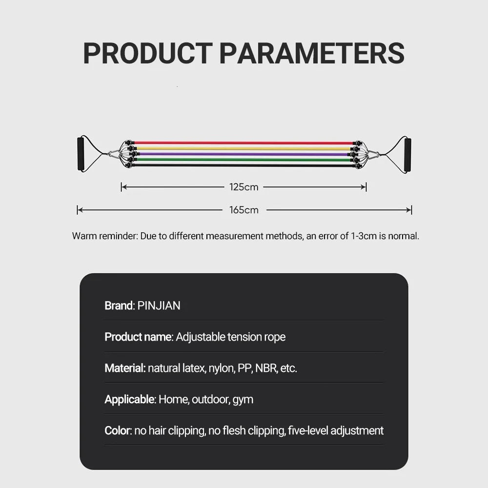 Bandes de résistance élastiques – set fitness – lot de 14