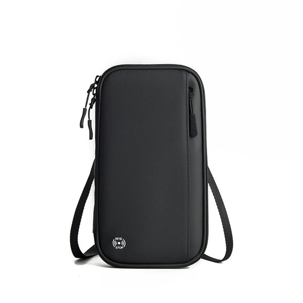 Pochette passeport anti-RFID – tour de cou