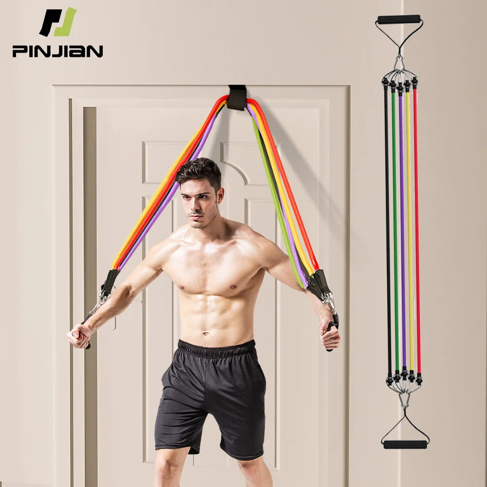 Bandes de résistance élastiques – set fitness – lot de 14