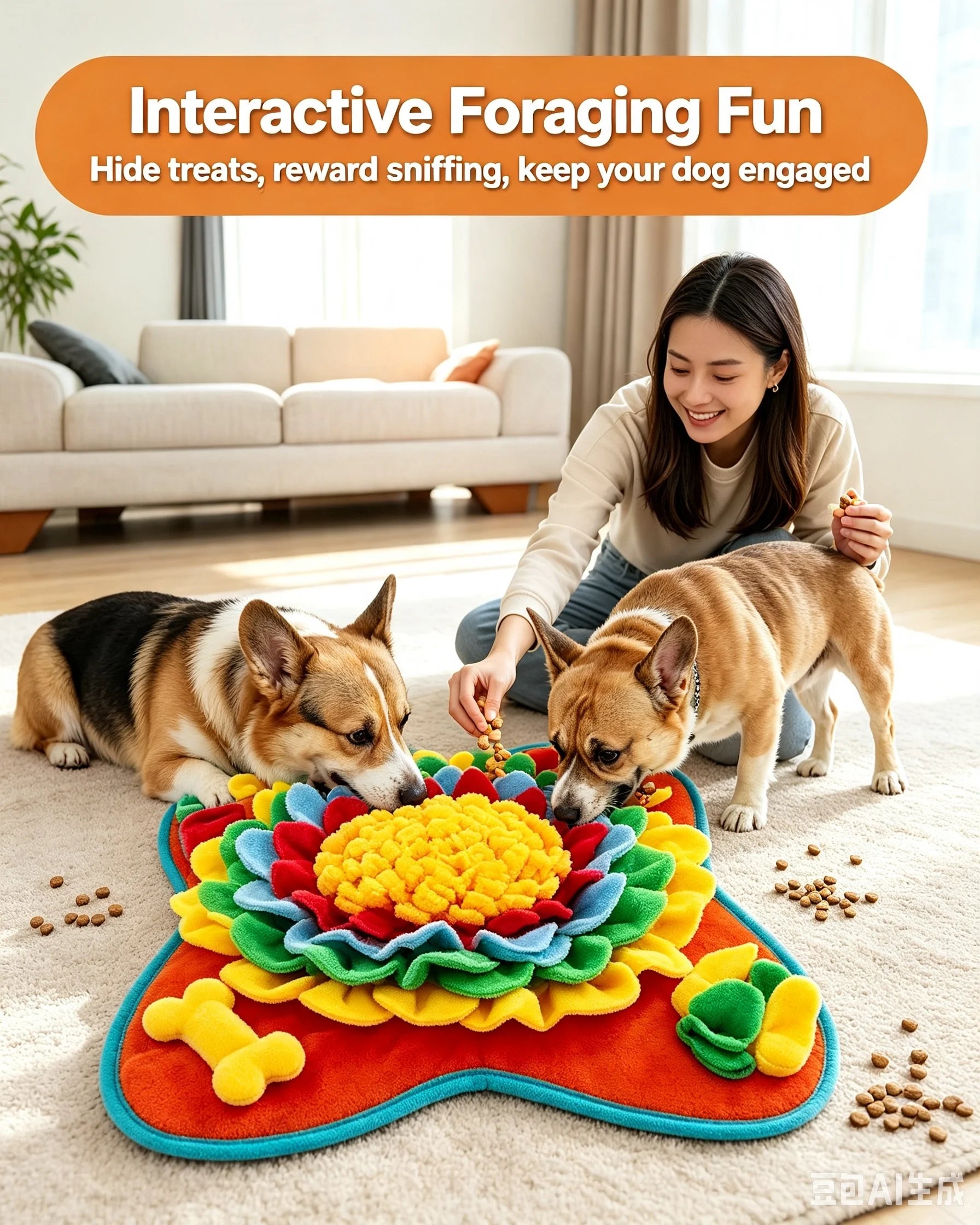 Tapis de fouille pour chien – jeu anti-ennui