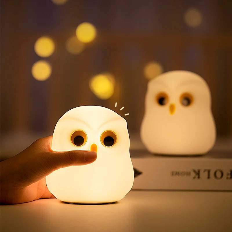 Veilleuse bébé en silicone – lumière douce tactile – RGB
